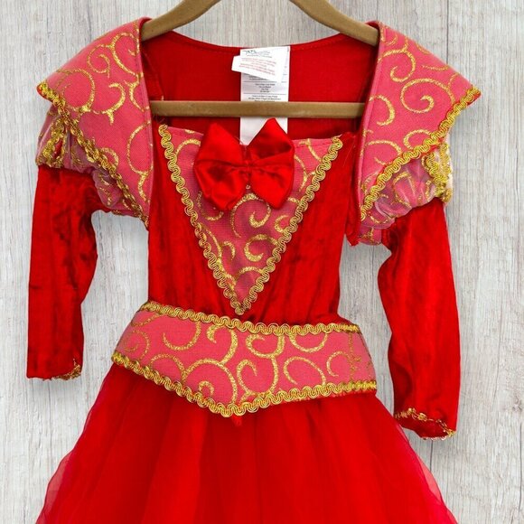 FORUM Disney Belle Red Ruby Queen Tulle Sparkly Party Dress Costume Toddler 2 3 - Picture 2 of 7